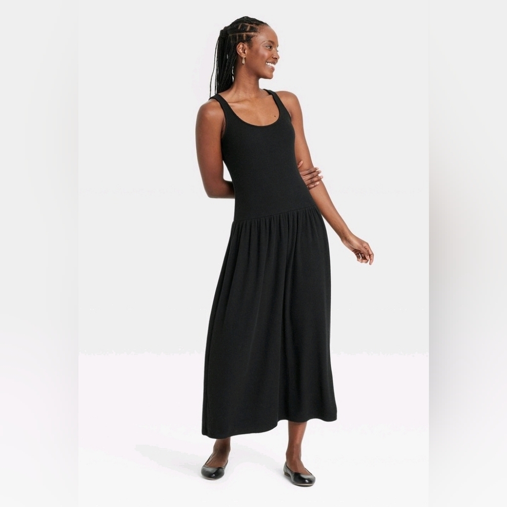 Women's Drop Waist Knit Midi Slip Dress Universal ThreadLightweight Rayon Blend,